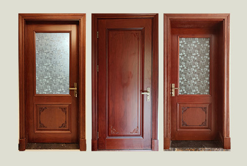 吉木萨尔中式家庭装修实木木门定制安装效果图